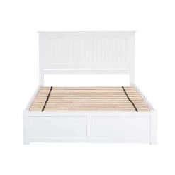 Nantucket Queen Platform Bed with Flat Panel Foot Board and 2 Urban Bed Drawers in White by AFI -Outlet AFI Store white afi platform beds ar8242112 44 1000