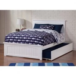 Nantucket White Queen Bed with Matching Footboard and Twin Extra Long Trundle by AFI 12 Nantucket White Queen Bed with Matching Footboard and Twin Extra Long Trundle by AFI -Outlet AFI Store white afi platform beds ar8246042 c3 1000