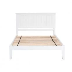 Nantucket King Platform Bed with Open Foot Board in White by AFI -Outlet AFI Store white afi platform beds ar8251002 44 1000