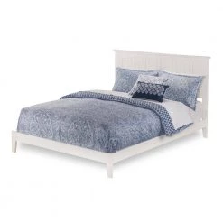 Nantucket King Platform Bed with Open Foot Board in White by AFI -Outlet AFI Store white afi platform beds ar8251002 4f 1000