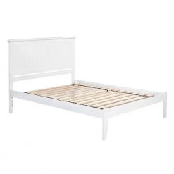 Nantucket King Platform Bed with Open Foot Board in White by AFI -Outlet AFI Store white afi platform beds ar8251002 a0 1000