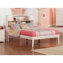 Newport White Full Platform Bed with Open Foot Board by AFI -Outlet AFI Store white afi platform beds ar8531002 31 1000