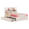 Newport White Full Platform Bed with Flat Panel Foot Board and Twin Size Urban Trundle Bed by AFI -Outlet AFI Store white afi platform beds ar8532012 64 1000