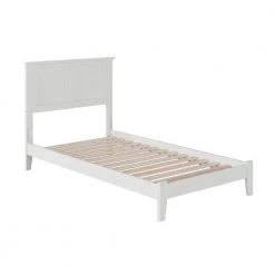 Madison White Twin Platform Bed with Open Foot Board by AFI -Outlet AFI Store white afi platform beds ar8621002 4f 1000