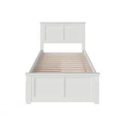Madison White Twin Platform Bed with Matching Foot Board with 2-Urban Bed Drawers by AFI -Outlet AFI Store white afi platform beds ar8626112 4f 1000