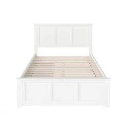 Madison White Full Platform Bed with Matching Foot Board with 2-Urban Bed Drawers by AFI -Outlet AFI Store white afi platform beds ar8636112 4f 1000
