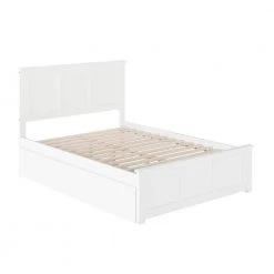 Madison White Full Platform Bed with Matching Foot Board with 2-Urban Bed Drawers by AFI -Outlet AFI Store white afi platform beds ar8636112 c3 1000