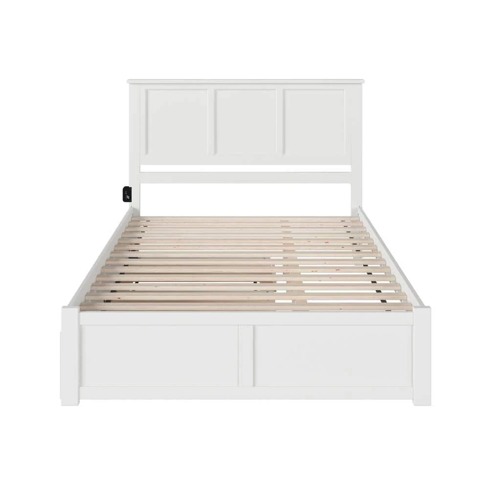 Madison White Queen Bed with Footboard and Twin Extra Long Trundle by AFI 10 Madison White Queen Bed with Footboard and Twin Extra Long Trundle by AFI - Image 8