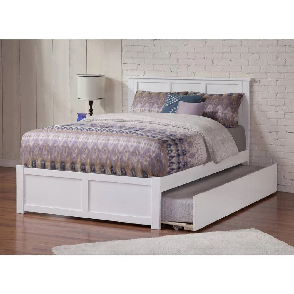 Madison White Queen Bed with Footboard and Twin Extra Long Trundle by AFI 11 Madison White Queen Bed with Footboard and Twin Extra Long Trundle by AFI - Image 9