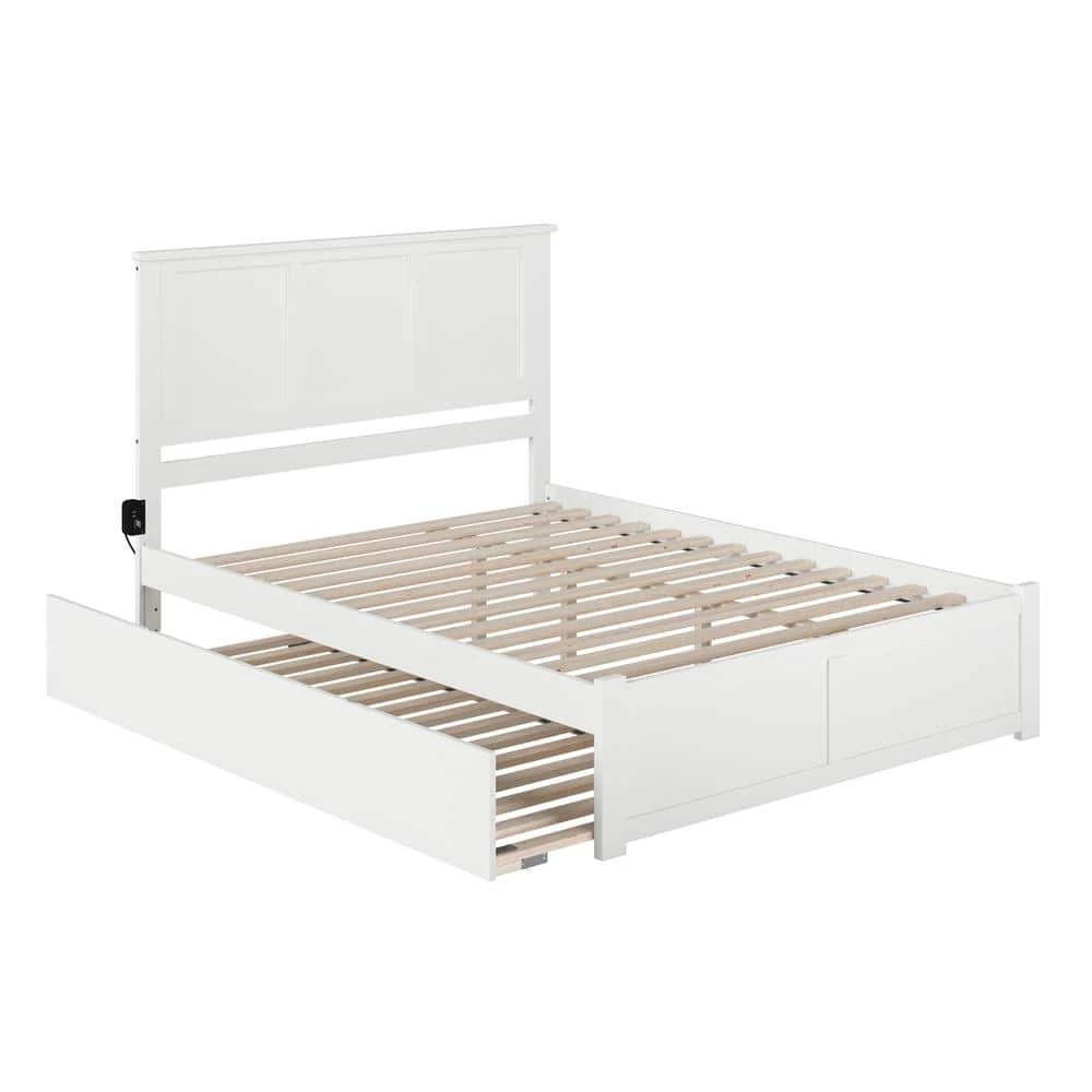 Madison White Queen Bed with Footboard and Twin Extra Long Trundle by AFI 5 Madison White Queen Bed with Footboard and Twin Extra Long Trundle by AFI - Image 3