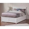 Madison White Queen Bed with Footboard and Twin Extra Long Trundle by AFI