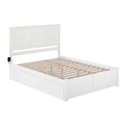 Madison White Queen Bed with Footboard and Twin Extra Long Trundle by AFI 14 Madison White Queen Bed with Footboard and Twin Extra Long Trundle by AFI -Outlet AFI Store white afi platform beds ar8642042 a0 1000