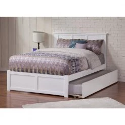 Madison White Queen Bed with Footboard and Twin Extra Long Trundle by AFI 16 Madison White Queen Bed with Footboard and Twin Extra Long Trundle by AFI -Outlet AFI Store white afi platform beds ar8642042 c3 1000