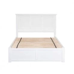 Madison White Queen Platform Bed with Flat Panel Foot Board and 2-Urban Bed Drawers by AFI -Outlet AFI Store white afi platform beds ar8642112 4f 1000