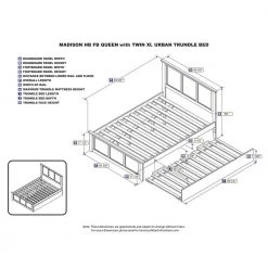 Madison White Queen Bed with Matching Footboard and Twin Extra Long Trundle by AFI 14 Madison White Queen Bed with Matching Footboard and Twin Extra Long Trundle by AFI -Outlet AFI Store white afi platform beds ar8646042 1f 1000