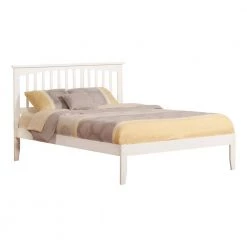 Mission White King Platform Bed with Open Foot Board by AFI -Outlet AFI Store white afi platform beds ar8751002 e1 1000
