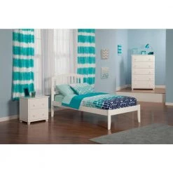 Richmond White Twin XL Platform Bed with Open Foot Board by AFI -Outlet AFI Store white afi platform beds ar8811002 31 1000