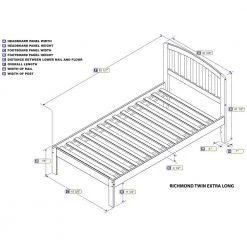 Richmond White Twin XL Platform Bed with Open Foot Board by AFI -Outlet AFI Store white afi platform beds ar8811002 44 1000