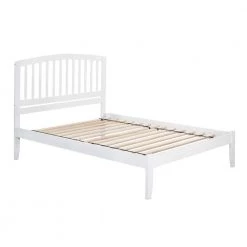 Richmond White Queen Platform Bed with Open Foot Board by AFI -Outlet AFI Store white afi platform beds ar8841002 40 1000
