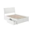 Portland Full Platform Bed with Flat Panel Foot Board and 2-Urban Bed Drawers in White by AFI 2 Portland Full Platform Bed with Flat Panel Foot Board and 2-Urban Bed Drawers in White by AFI -Outlet AFI Store white afi platform beds ar8932112 64 1000
