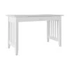 48 in. Rectangular White 1 Drawer Writing Desk with Solid Wood Material by AFI