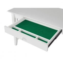 48 in. Rectangular White 1 Drawer Writing Desk with Solid Wood Material by AFI -Outlet AFI Store white afi writing desks ah12222 77 1000